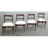 Four Modern Inlaid Dining Chairs(4):