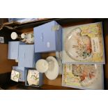 A collection of Boxed Wedgwood item to include: Wild Strawberry, Peter Rabbit & Clio patterned items