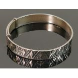 Silver bangle, 22.4g: