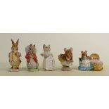 Beswick Beatrix Potter figures x 5: Includes Tabitha Twitchett, Timmy Tiptoes, Mt Benjamin Bunny,