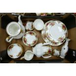 Royal Albert Dinner & Teaware: to include teapot, coffee, pot, saucers, Dinner plates, Side