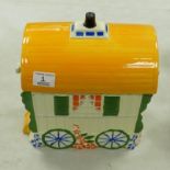 Old Romany Bone China Gypsy Caravan Vardo Biscuit Barrel: height 29cm