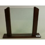 Oak Framed Art Deco Picture Frame: height 27cm