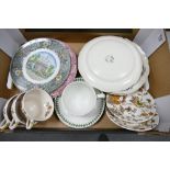 A mixed collection of items to include: Wedgwood Potpouri patterned dinner plates, Masons &