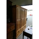 Very Large Reclaimed Pine 3 Door Wardrobe: height 203cm, height 173cm and depth 59cm