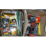 A large collection of vintage Meccano parts & accessories(2 trays):