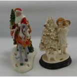 Florence Christmas Resin Figure: together with similar Lenox Santa theme item(2)