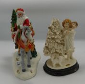Florence Christmas Resin Figure: together with similar Lenox Santa theme item(2)