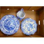 A mixed collection of Spode items to include: Blue Room Collection Garden Collection Plates, Italian