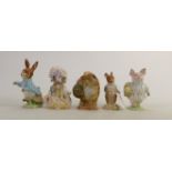 Beswick Beatrix Potter figures x 5: Includes Johnny Town mouse, Peter Rabbit, Alderman Ptolemy,