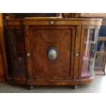 Victorian Walnut Cross Banded Credenza: width 150cm, depth 37cm & height 106cm