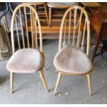 Pair or Ercol Style Blonde Hoop Back Chairs(2)