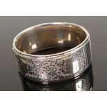 Large hallmarked silver bangle: weight 39.5g. 26mm deep.