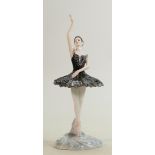 Coalport limited edition figure The Black Swan: Boxed with cert.