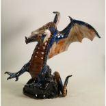 Anita Harris Stoneware Grand Dragon: Trial height 38cm x width 34cm. Signed Peter & Anita.