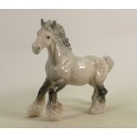 Beswick grey cantering shire horse 975:
