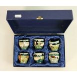 Moorcroft set of six egg cups Farmyard pattern: With box. No damage or restoration.