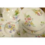 Shelley Wild Flowers patterned tea ware: 27 pieces.