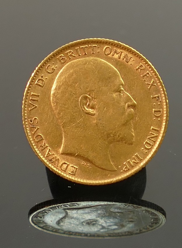 Edward VII gold HALF sovereign coin 1907: - Image 2 of 4