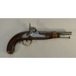 20th Century Large percussion Pistol English Civil War style, 38cm: UK shipping only.