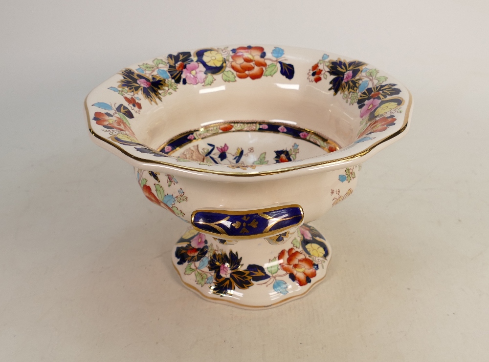 Masons Blue Mandarin handled bowl: Height 15cm. - Image 6 of 7