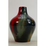 Royal Doulton Sung Flambe veined vase: Height 13cm.