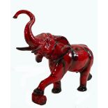 Peggy Davies large Ruby Fusion figure Elephant: Limited edition, height 23cm.