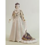 Royal Worcester for Compton & Woodhouse figure Queen Elizabeth II: Limited edition, boxed with cert.