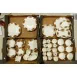 A large collection of Royal Albert Old Country Roses tea & dinner ware to include: Dinner plates,