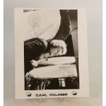 Carl Palmer (Emerson, Lake & Palmer): Signed photograph in binder.