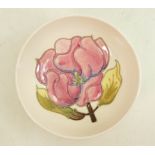 Moorcroft bowl Magnolia pattern: Measures 4cm x 12cm. With box. No damage or restoration.