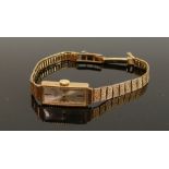 9ct gold ladies Rotary watch and bracelet: Gross weight 16.1g, ticking order.