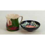 Moorcroft Poppy small bowl: Dated 2006 together with 1991 Collectors Club Mug, height of tallest 8.