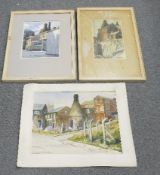 Doris Brown collection of watercolour pictures: Of Potteries scenes, unframed version measures