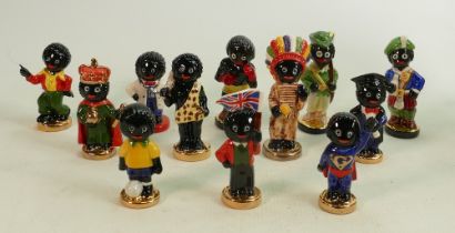 Carltonware trial & limited edition Golly figures: 11 individual items, 10cm.
