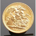 1967 Gold Full Sovereign: