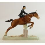 Beswick model of lady side-saddle on jumping horse: 982.