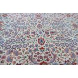 Turkish floral Hereke rug: 240cm x 170cm.