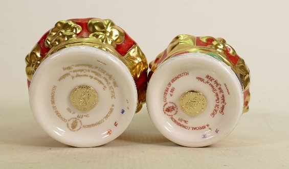 Royal Crown Derby Orb / Crown paperweights x 2: Both limited edition with boxes and certificates, - Image 2 of 3