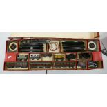 Large Trix Tin Plate Model Railway set including 0-4-0 engines: LMS Rolling Stock & Carriages,