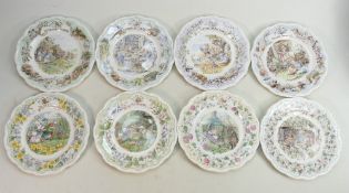 Royal Doulton Brambly Hedge plates to include: Homeward Bound, Dining by the Sea, Meeting on the