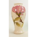 Moorcroft vase Magnolia pattern: Measures 32cm x 16cm. No damage or restoration.
