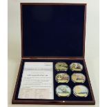 A collection of Windsor Mint set of proof coins: 250 years HMS Victory collection, gold-plated set