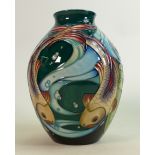 Moorcroft Lagoon vase: Limited edition, dated 2005, height 21cm.