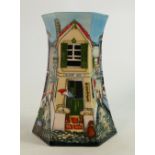 Moorcroft Cornish Cove vase: Limited edition dated 2008, height 25cm.