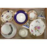 Collection of porcelain items: Includes early lustre cup and saucer titled faith & charity, Copeland