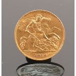 Gold HALF Sovereign George V 1912: