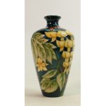 Moorcroft vase Wisteria pattern: Collectors club piece 266. With box. Measuring 16cm x 9cm. No