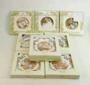 Royal Doulton boxed Brambly Hedge year plates to include: 1996 to 2004 inclusive. (7)