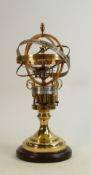 A Brass Orrery clock by St James House Co: Limited edition, circa 1984, height 44cm overall. Not